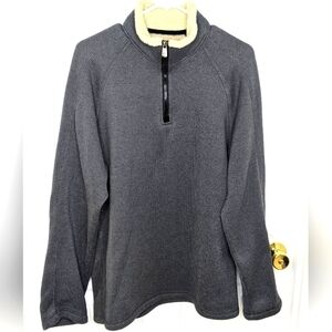 ARROW BLUE JEANS CO Men's Fleece Lined Knit Sweater Top 1/4 Zip Pullover Large